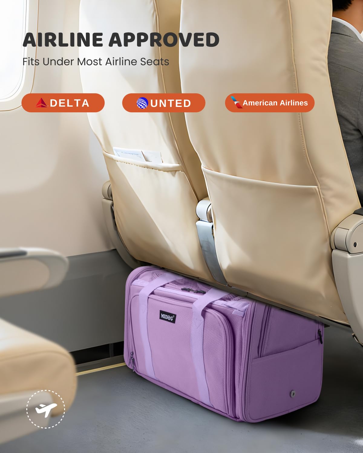 MIDOG Cat Carrier Soft for Small to Medium-Sized Cats,Up to 25 Lbs, TSA Airline Approved Soft Sided Pet Carrier