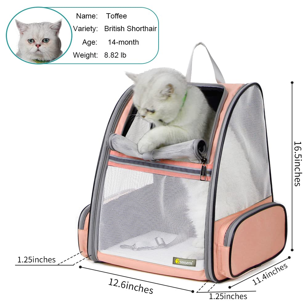 Texsens Innovative Traveler Bubble Backpack Pet Carriers for Cats and Dogs (Black)