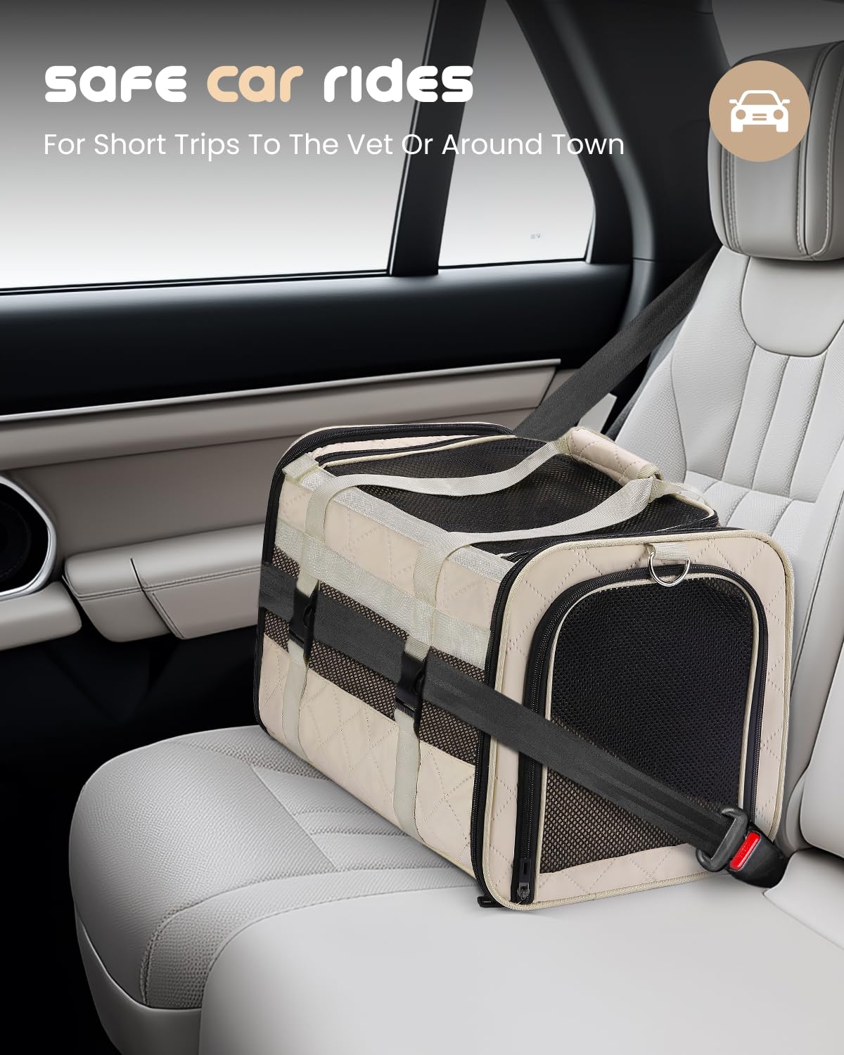 MIDOG Cat Carrier Soft for Small to Medium-Sized Cats,Up to 25 Lbs, TSA Airline Approved Soft Sided Pet Carrier
