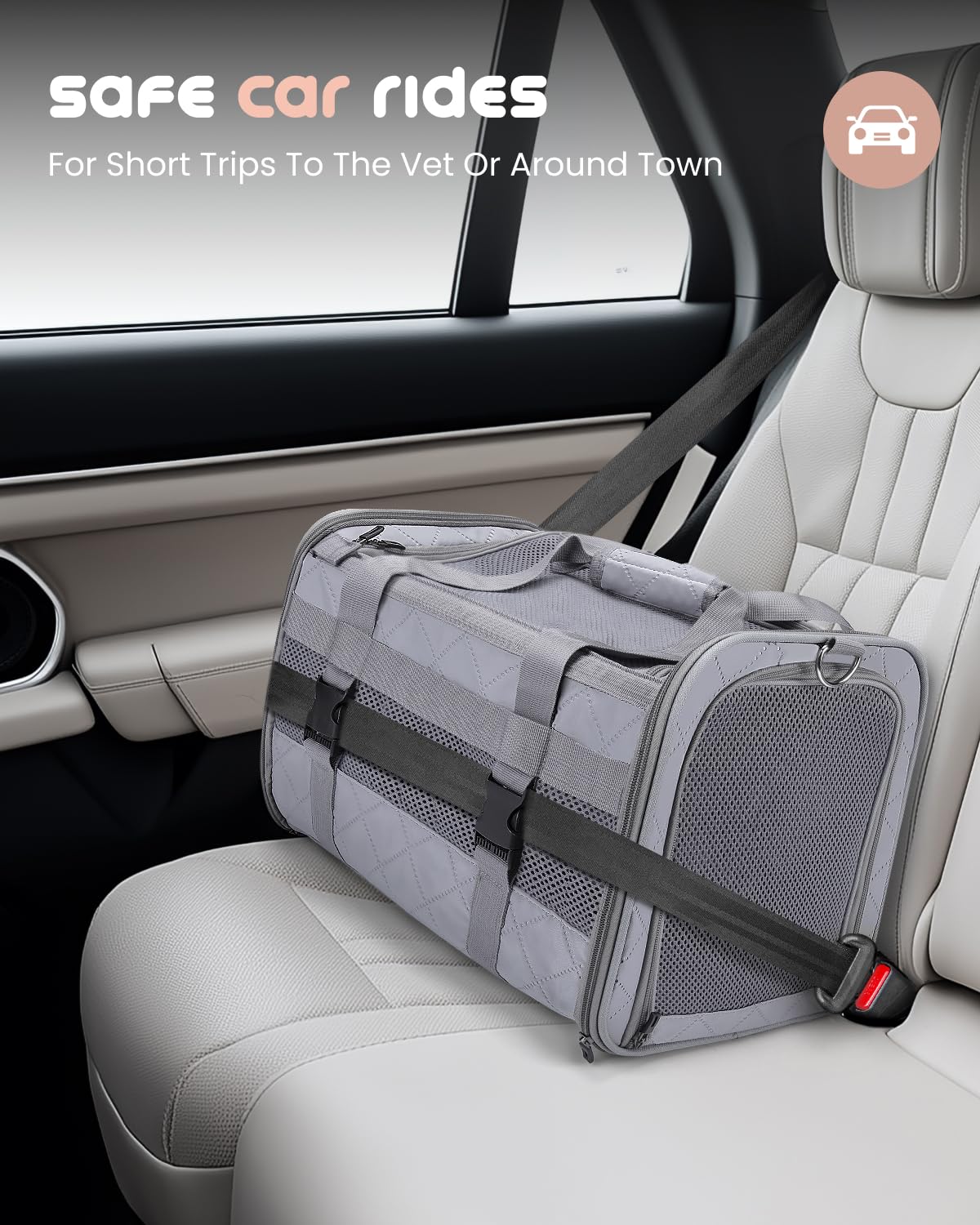 MIDOG Cat Carrier Soft for Small to Medium-Sized Cats,Up to 25 Lbs, TSA Airline Approved Soft Sided Pet Carrier