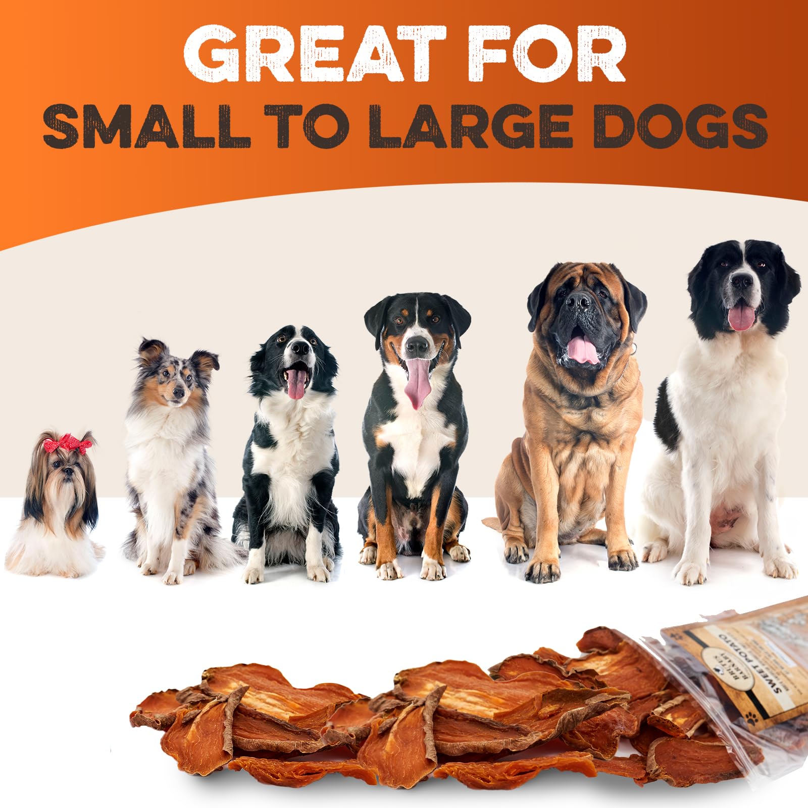 BRUTUS & BARNABY Sweet Potato Dog Treats – Support Sensitive Stomachs with USA-Grown, Hypoallergenic Treats that Smell as Good as They Taste