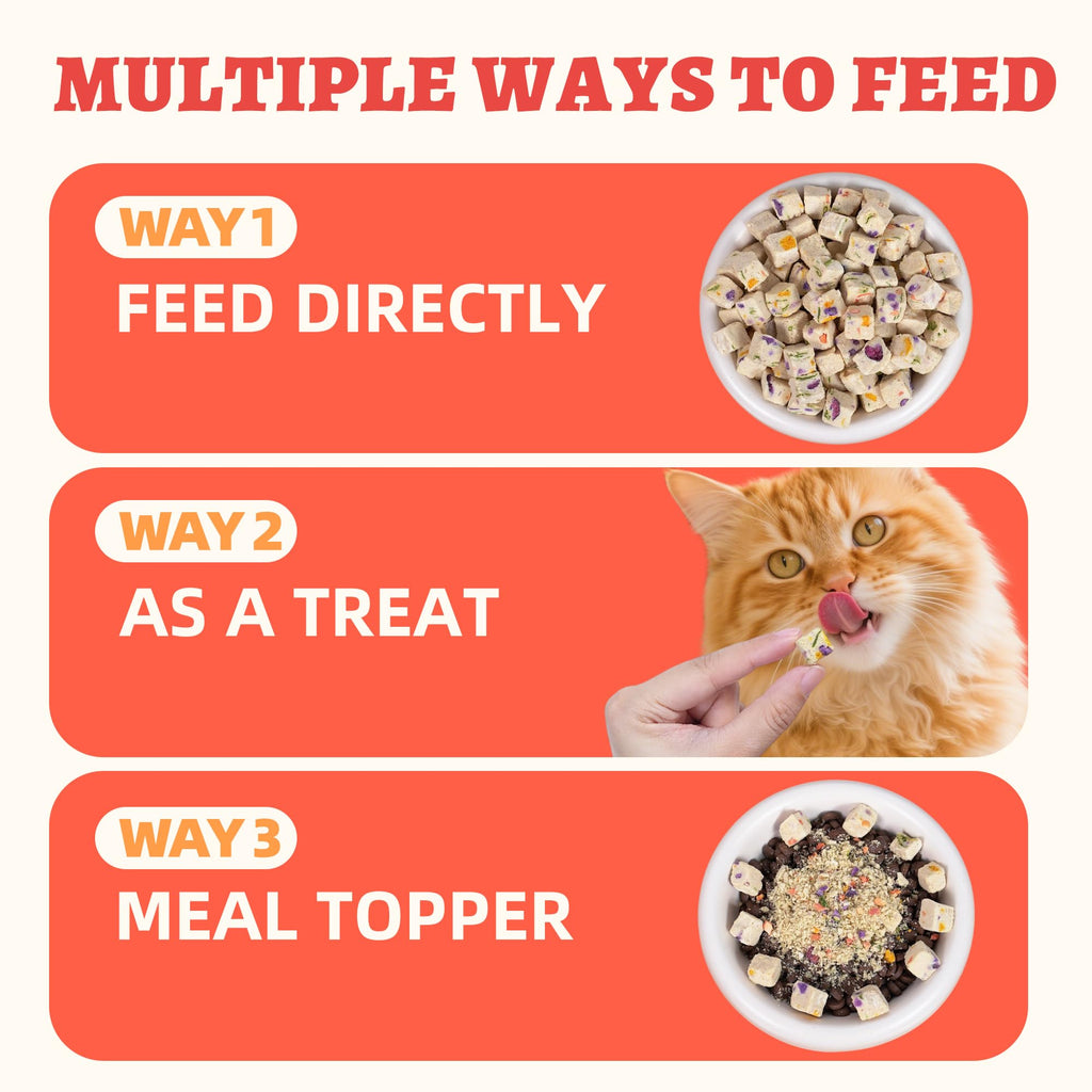 Wellix Freeze-Dried Treats for Dogs and Cats - Cat Grass, Dragon Fruit, Goat Milk Flavor 21pcs, Lollipop Healthy Cat Treats, Chicken Recipe Cat Treats, Low Calorie Training Treats