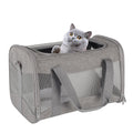 Cat Carrying Case Pet Dog Carrier Soft-Sided Cat Bag Airline Approved, Pet Travel Carrier Up to 15 Lbs, Collapsible Cats Carrier Dog Carrier for Medium Small Cats Dogs(17x11x11 Green)