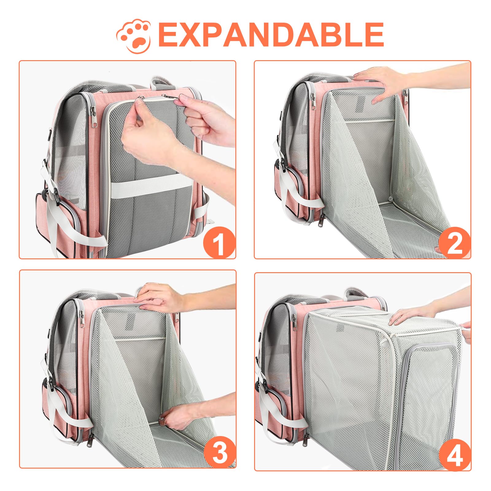 Texsens Innovative Traveler Bubble Backpack Pet Carriers for Cats and Dogs (Black)