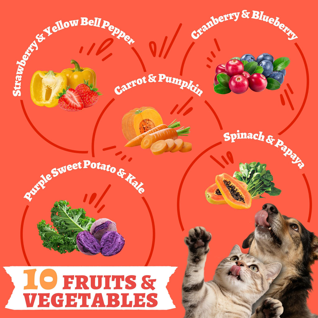 Wellix Freeze-Dried Treats for Dogs and Cats - Cat Grass, Dragon Fruit, Goat Milk Flavor 21pcs, Lollipop Healthy Cat Treats, Chicken Recipe Cat Treats, Low Calorie Training Treats