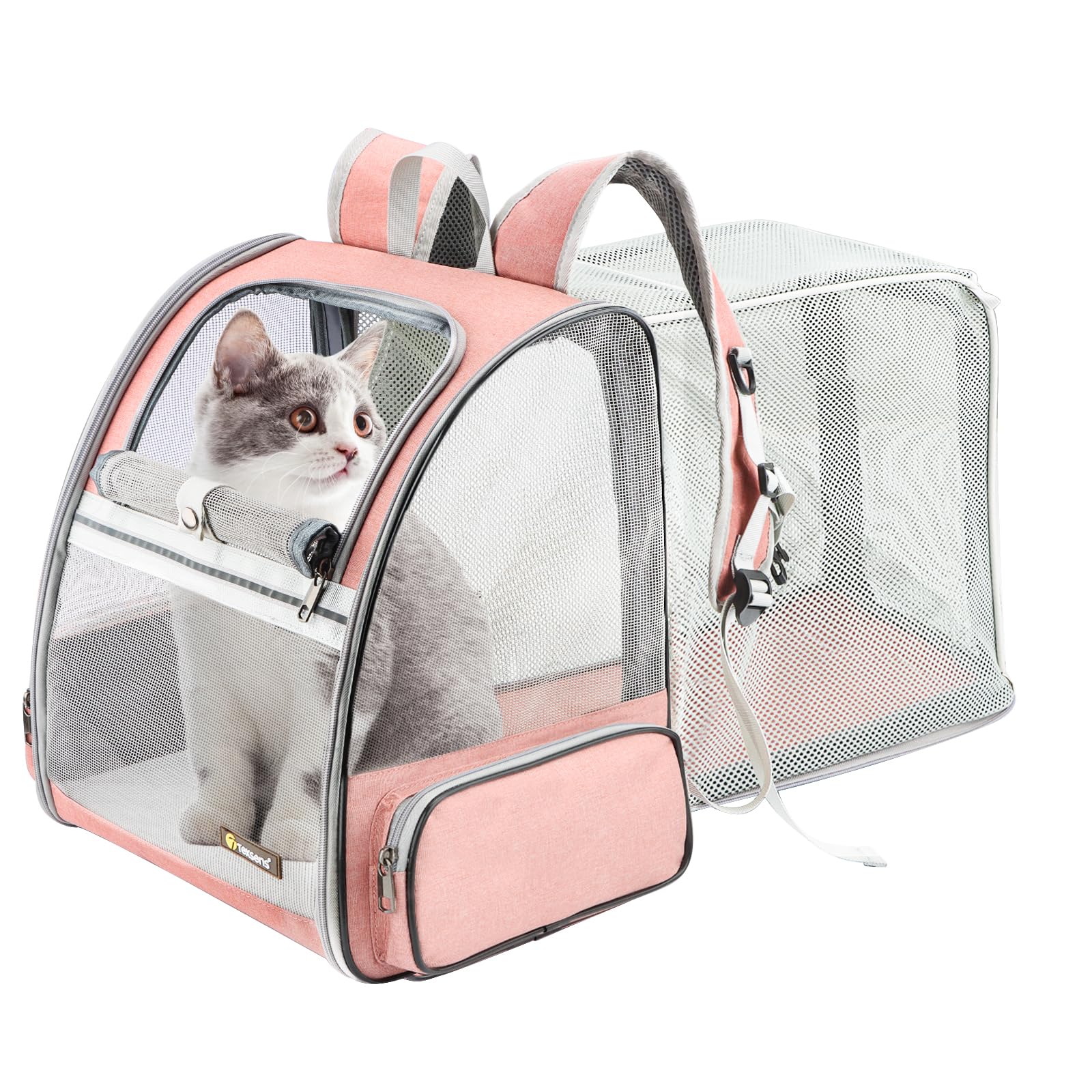 Texsens Innovative Traveler Bubble Backpack Pet Carriers for Cats and Dogs (Black)