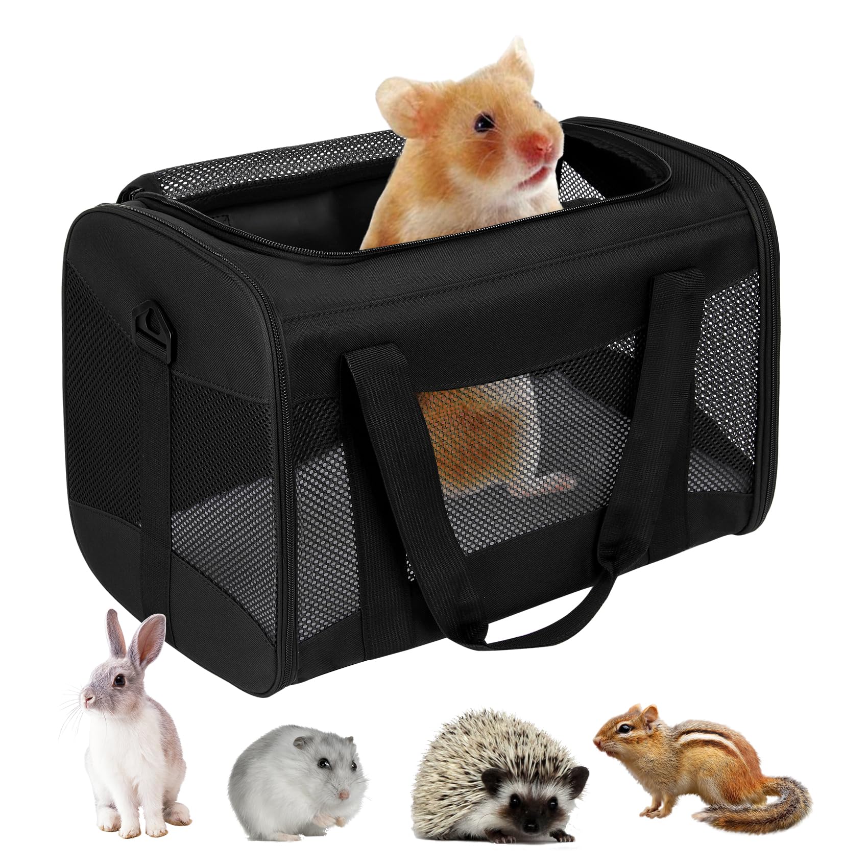 Cat Carrying Case Pet Dog Carrier Soft-Sided Cat Bag Airline Approved, Pet Travel Carrier Up to 15 Lbs, Collapsible Cats Carrier Dog Carrier for Medium Small Cats Dogs(17x11x11 Green)