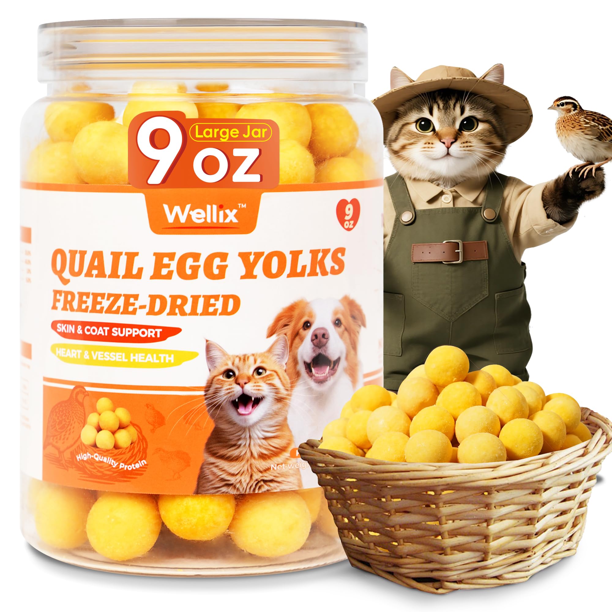 Wellix Freeze-Dried Treats for Dogs and Cats - Cat Grass, Dragon Fruit, Goat Milk Flavor 21pcs, Lollipop Healthy Cat Treats, Chicken Recipe Cat Treats, Low Calorie Training Treats