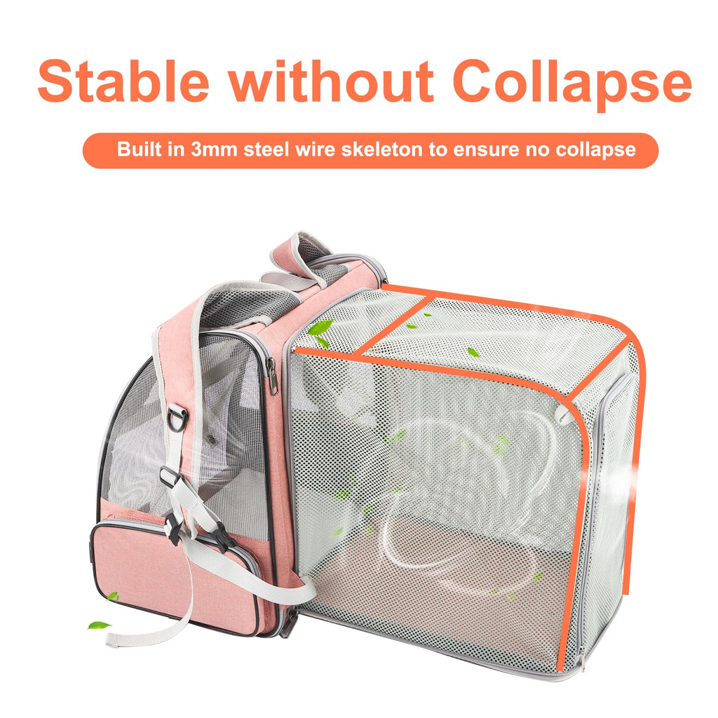 Texsens Innovative Traveler Bubble Backpack Pet Carriers for Cats and Dogs (Black)