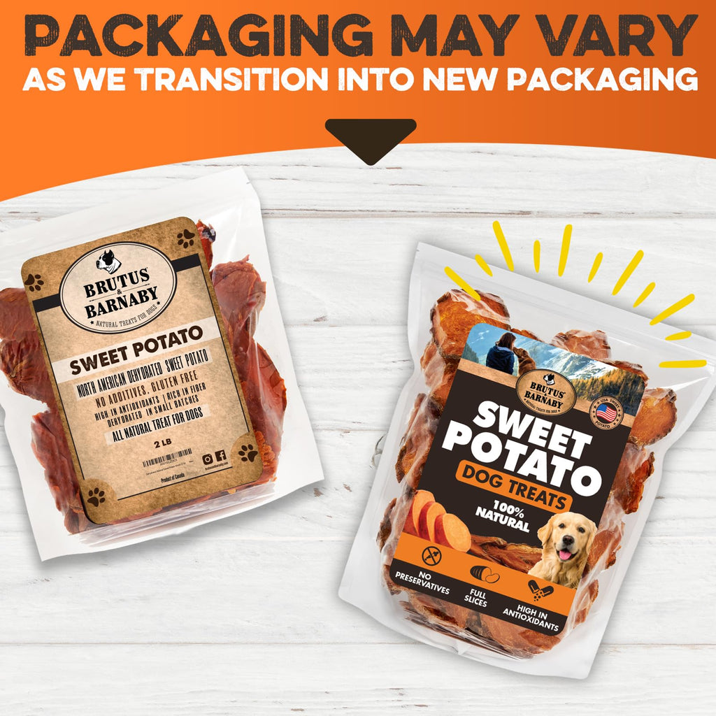 BRUTUS & BARNABY Sweet Potato Dog Treats – Support Sensitive Stomachs with USA-Grown, Hypoallergenic Treats that Smell as Good as They Taste